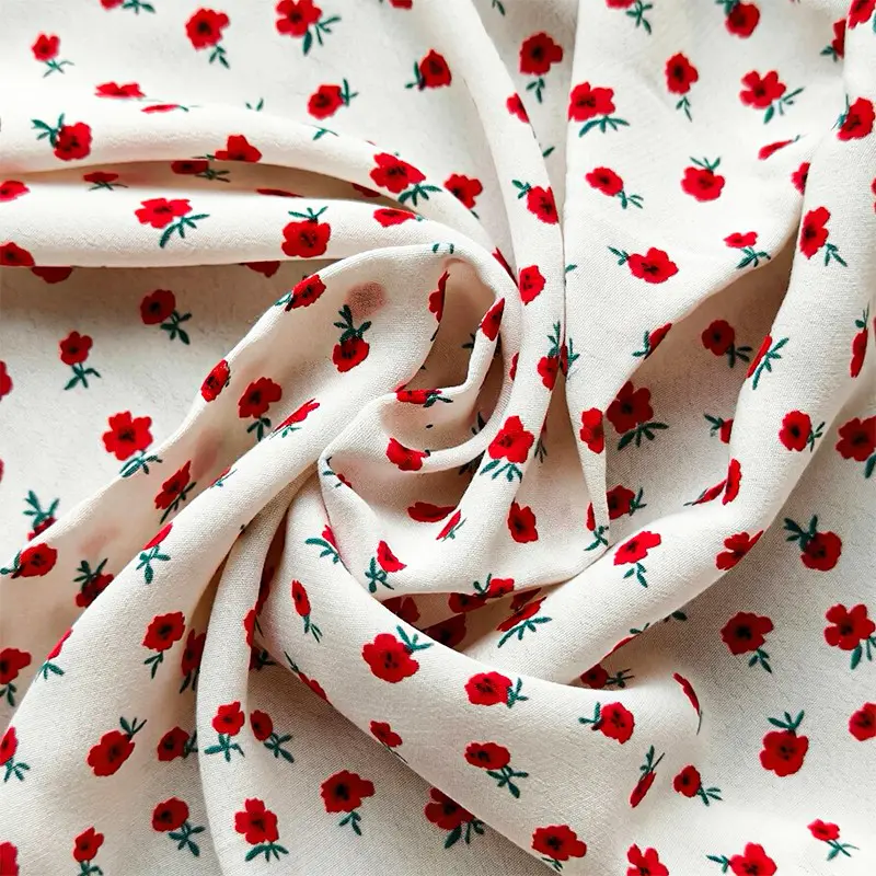 Tessuto increspato di rayon spandex