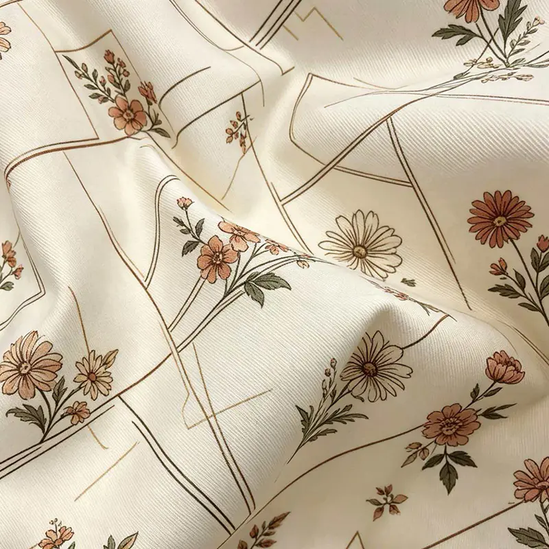 Tessuto twill di cotone 100%.